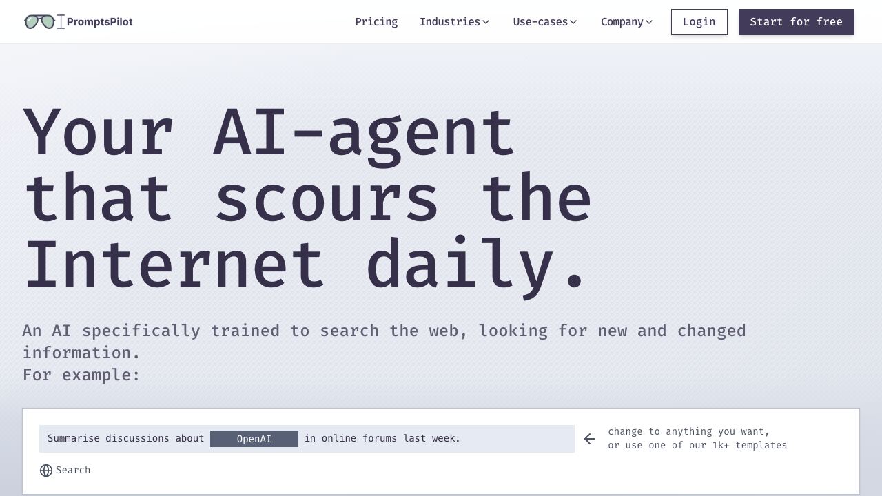 PromptsPilot website screenshot