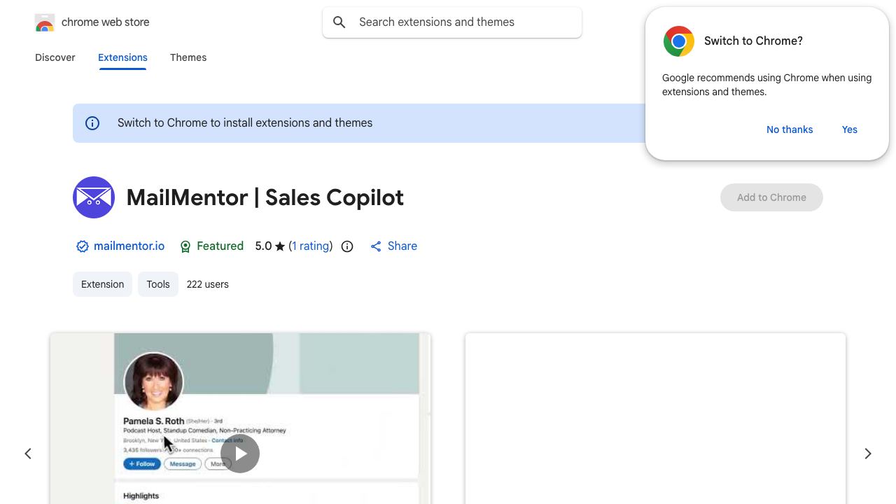 MailMentor | Sales Copilot 网站截图