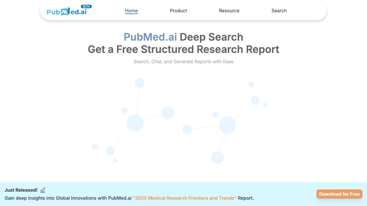 PubMed AI website screenshot