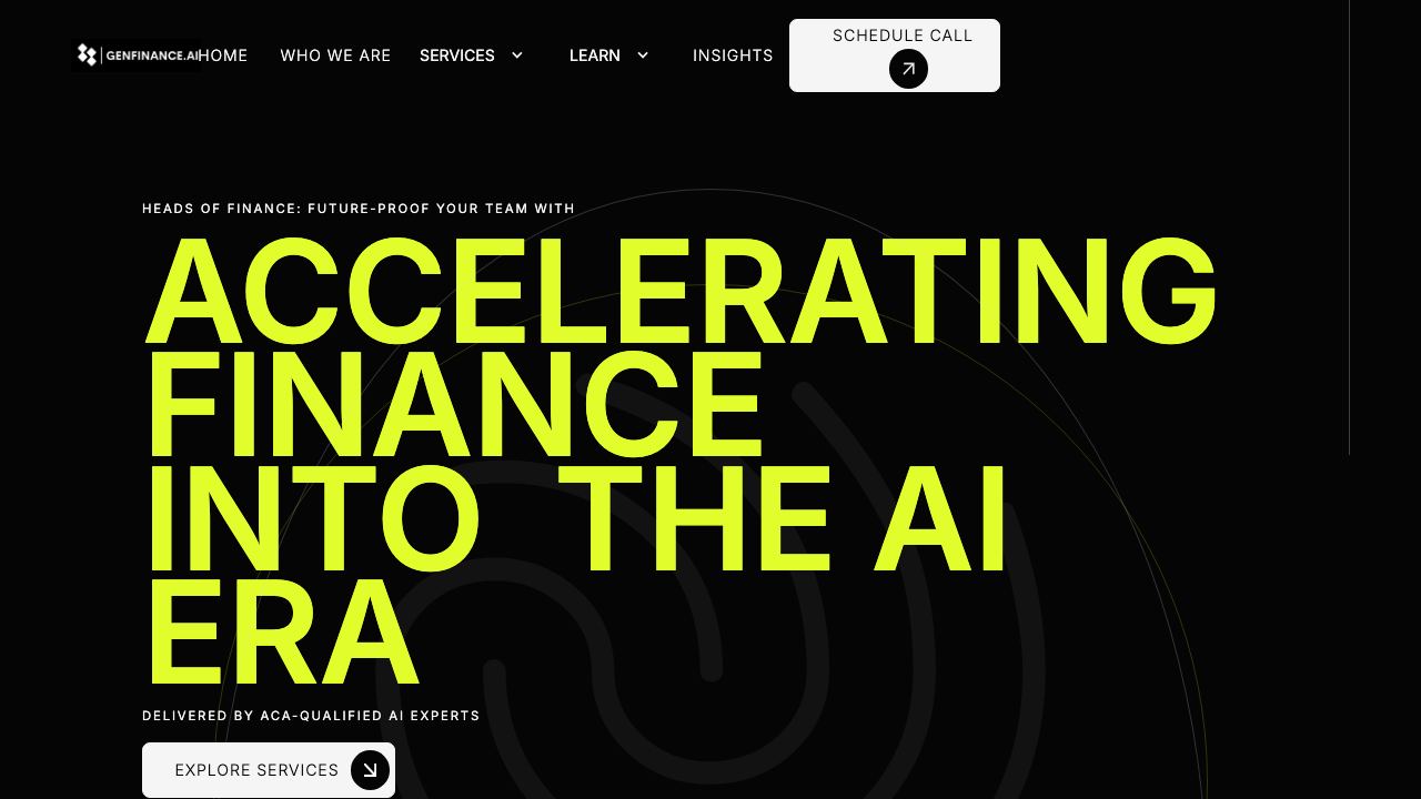 AI Consulting for Finance Teams 网站截图