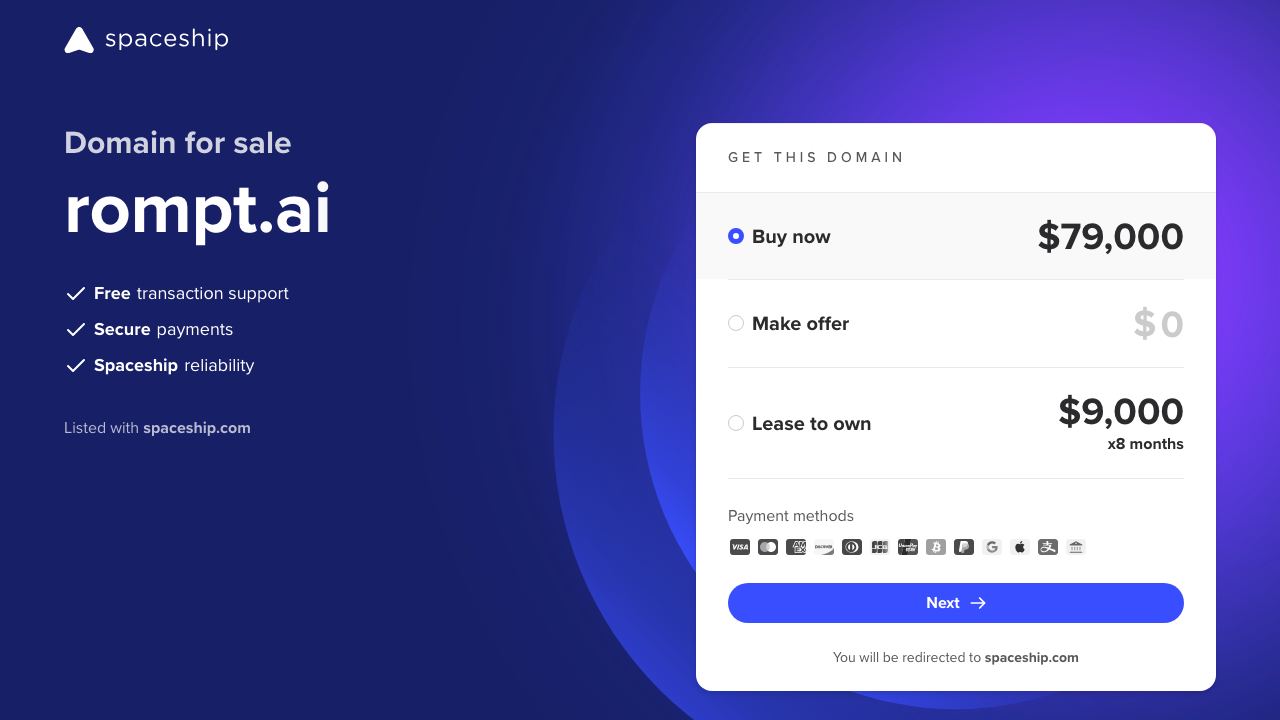 Rompt.ai website screenshot