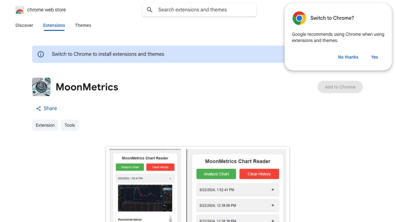 MoonMetrics 网站截图