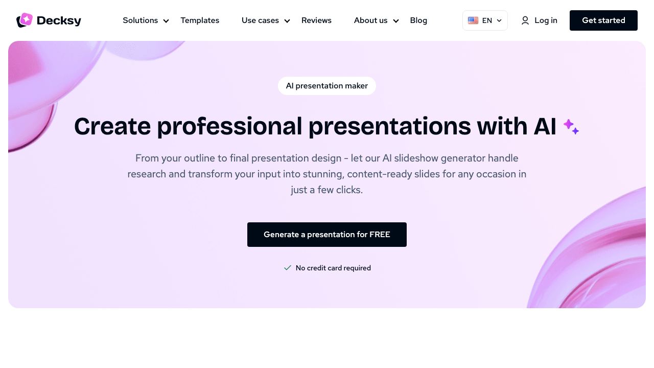 Decksy website screenshot