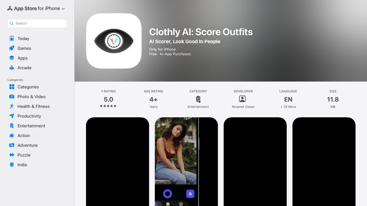 Clothly AI 网站截图