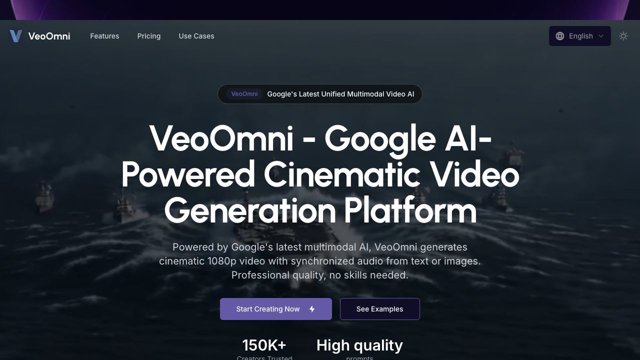 VeoOmni website screenshot