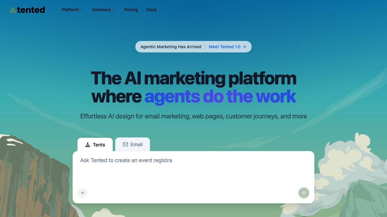 Tented.ai 网站截图