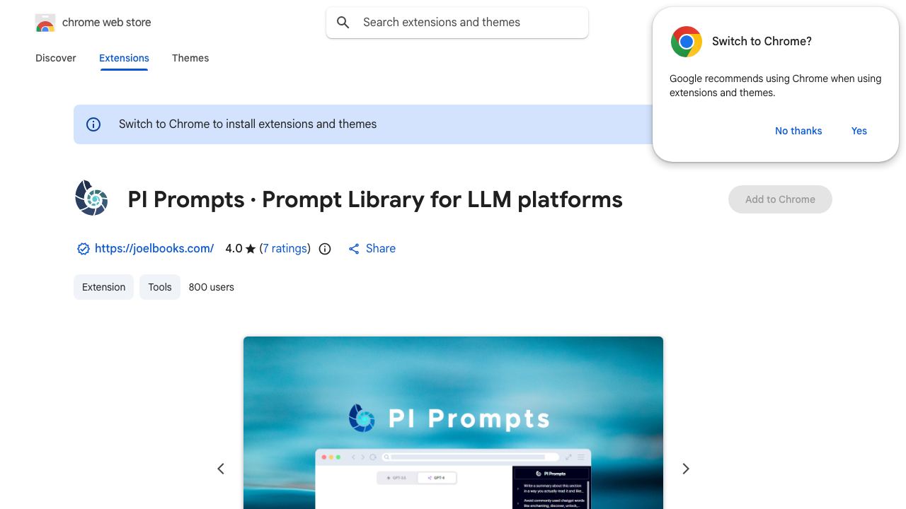PI Prompts for ChatGPT, Gemini, Claude, Mistral & PI website screenshot