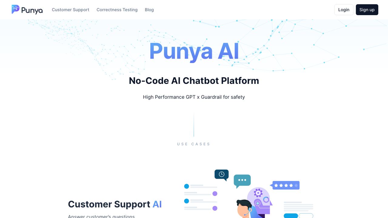 Punya AI 网站截图