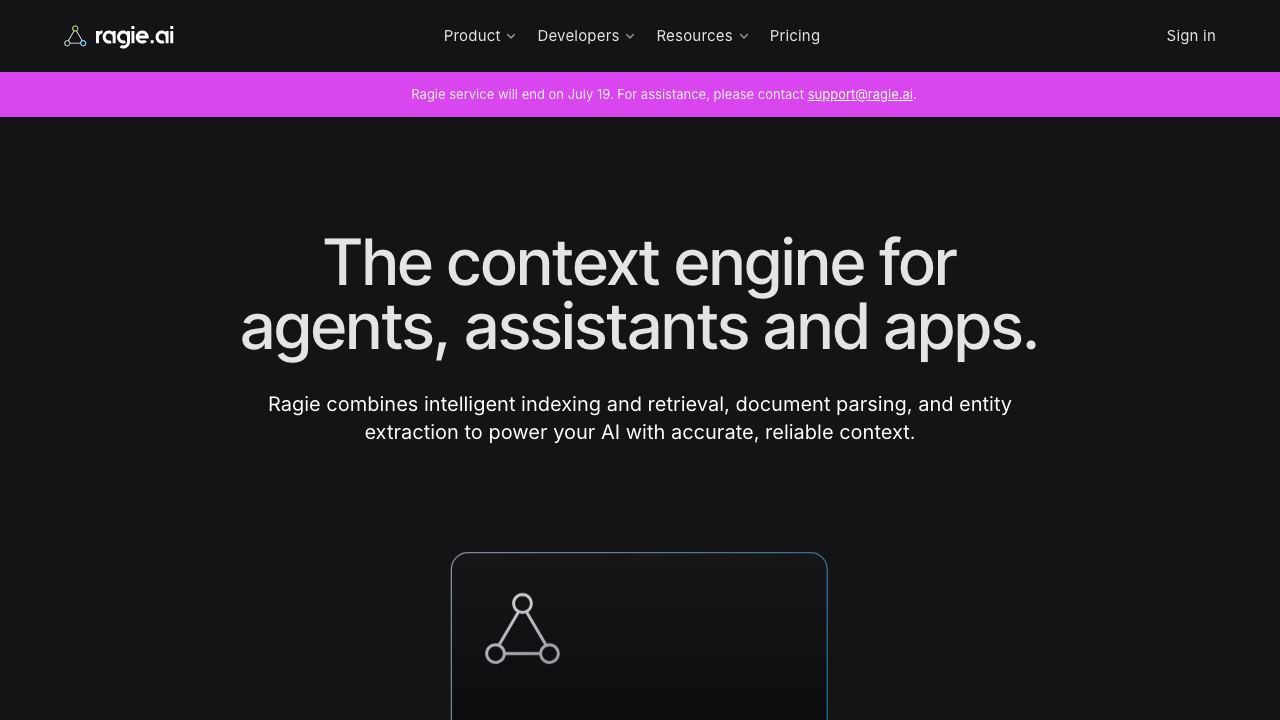 Ragie website screenshot