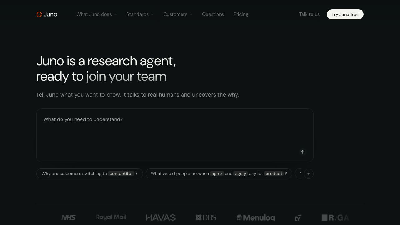 Juno Research 网站截图