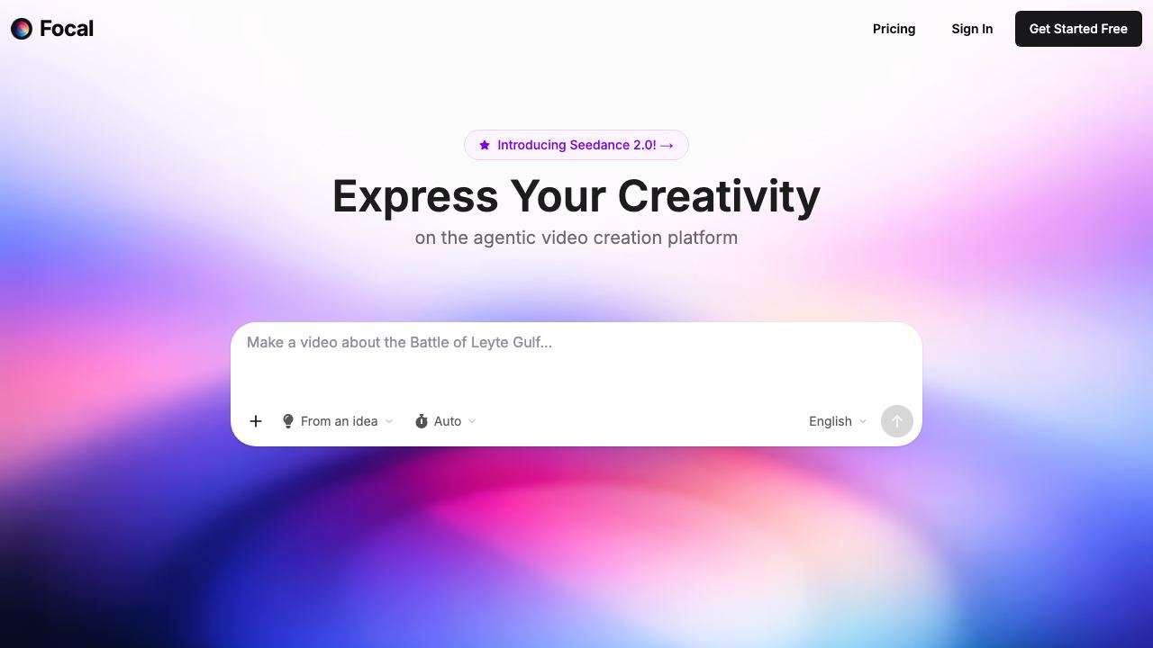 Focal website screenshot