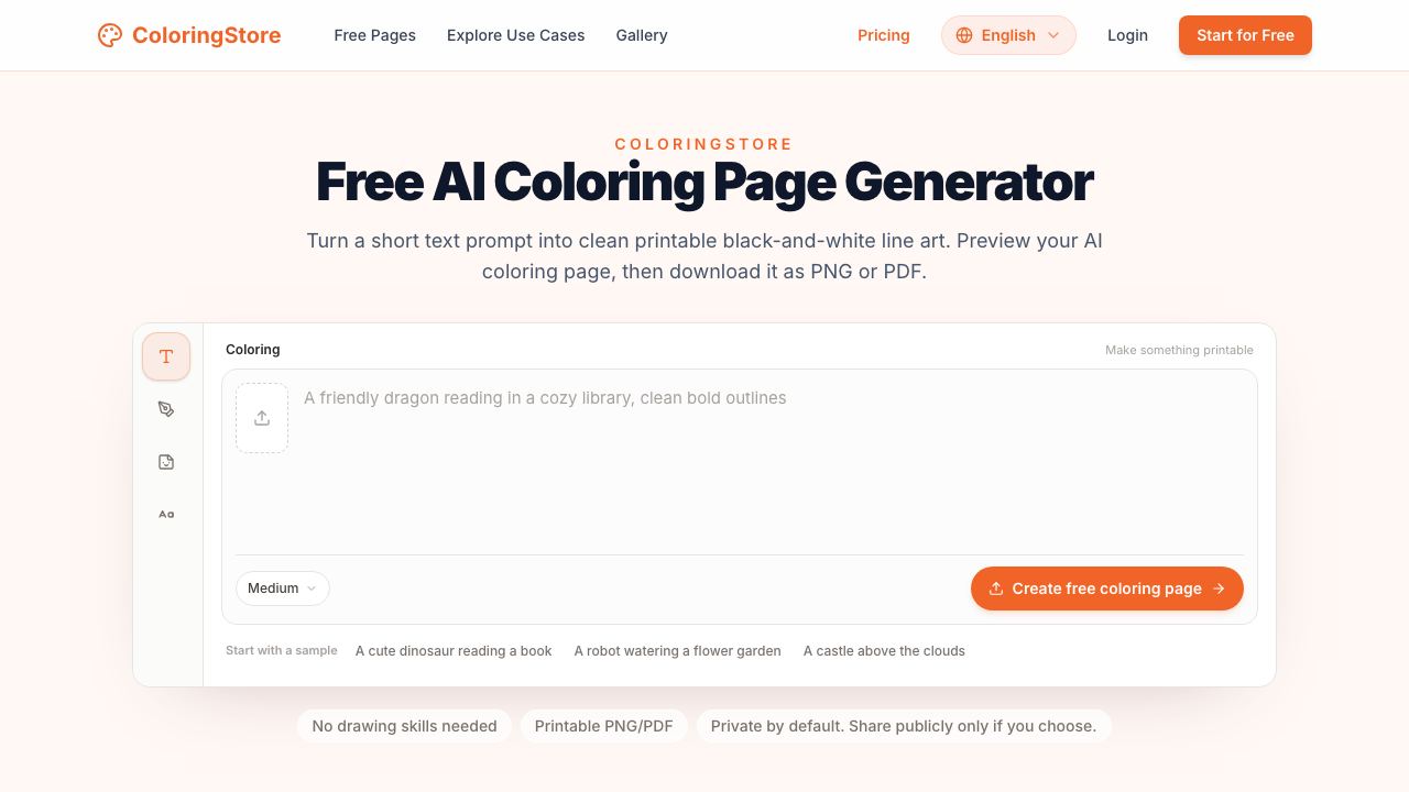 coloringstore 网站截图