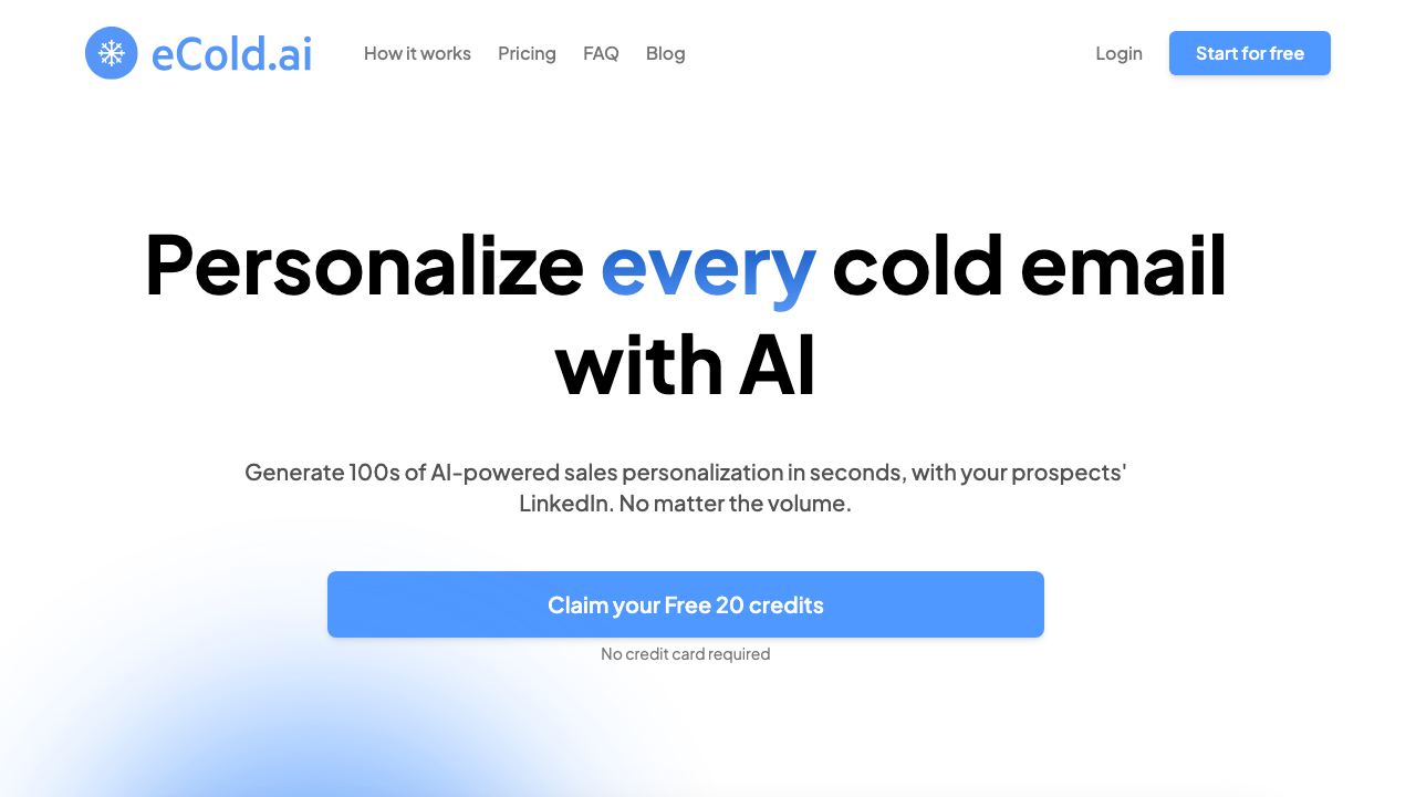 eCold.ai 网站截图