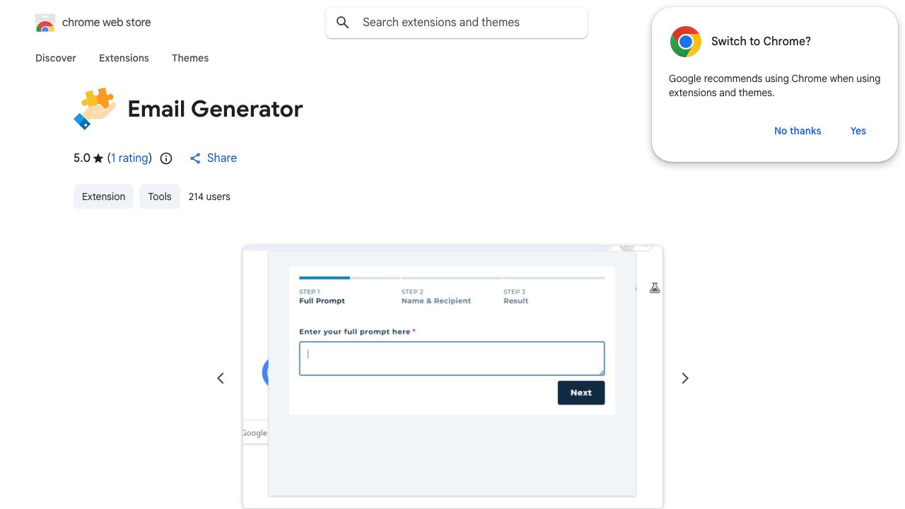 Email Generator 网站截图