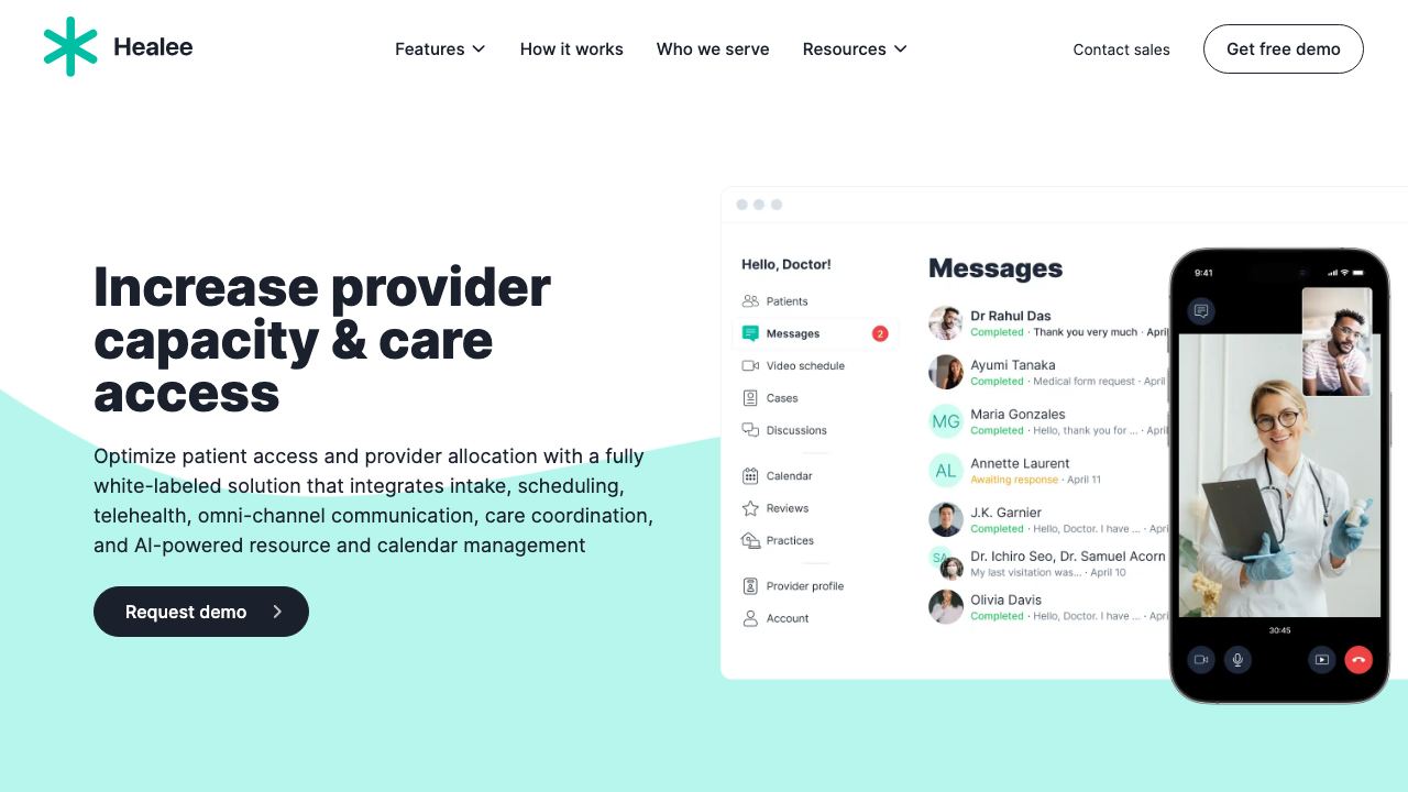 Healee website screenshot