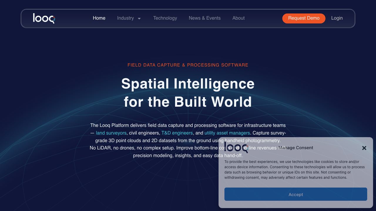 Looq AI website screenshot