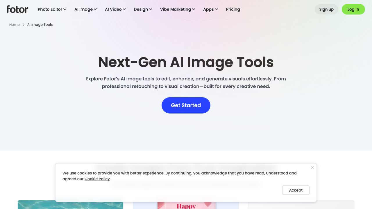 Fotor AI website screenshot