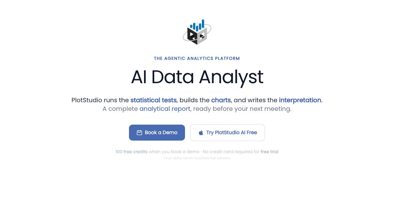 PlotStudio AI website screenshot