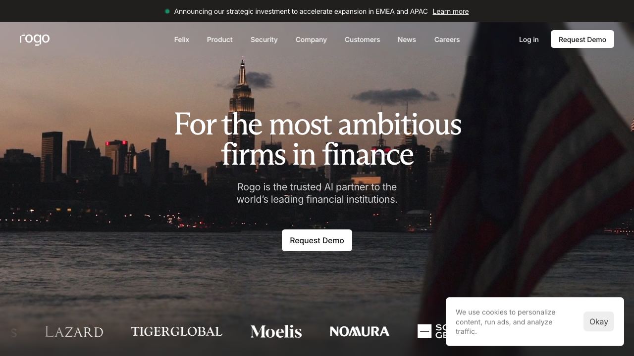 Rogo website screenshot