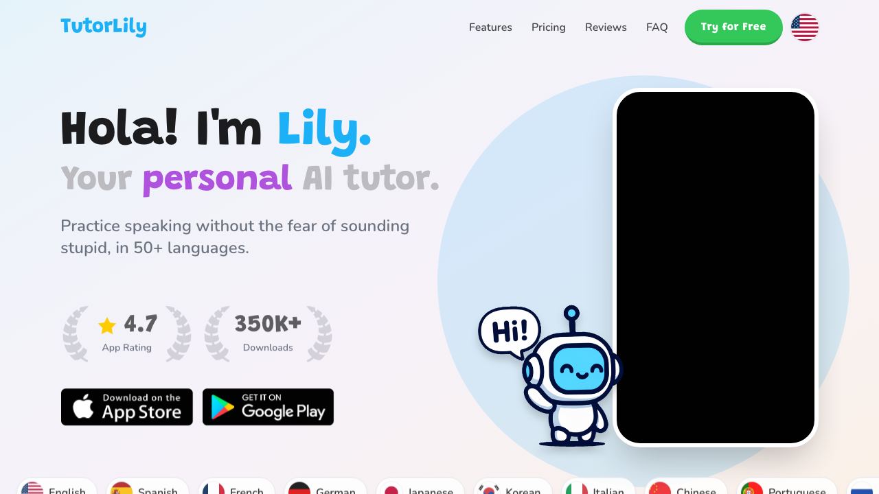 Tutor Lily 网站截图