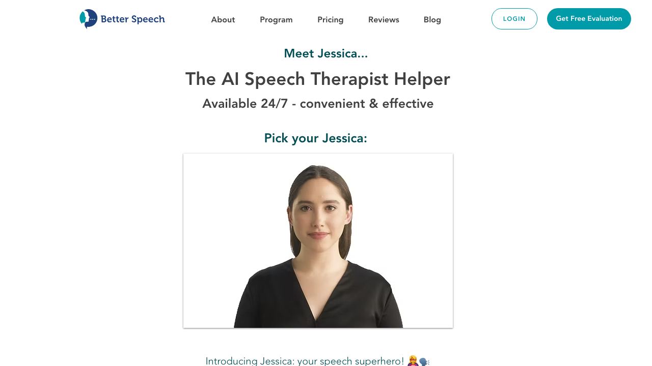 Jessica - Better Speech 网站截图