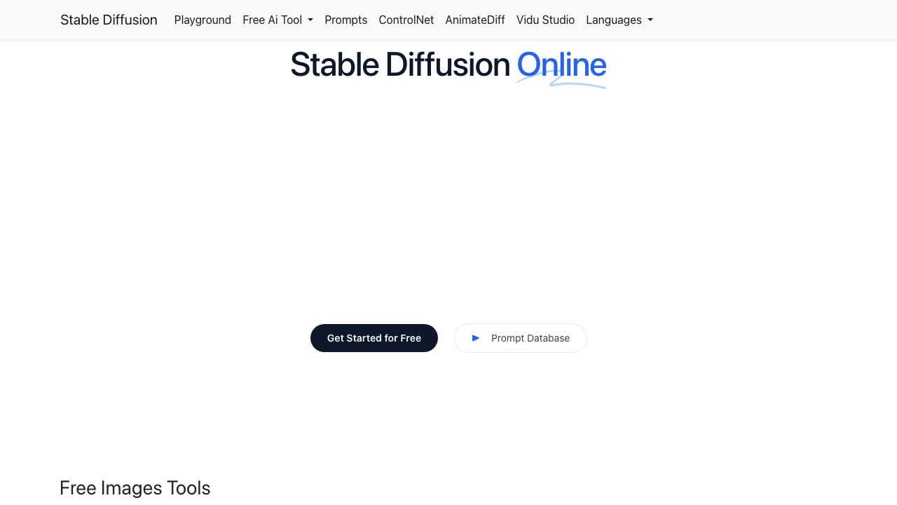 Stable Diffusion Online 网站截图