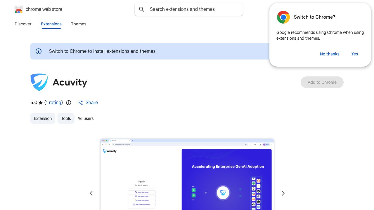 Acuvity 网站截图