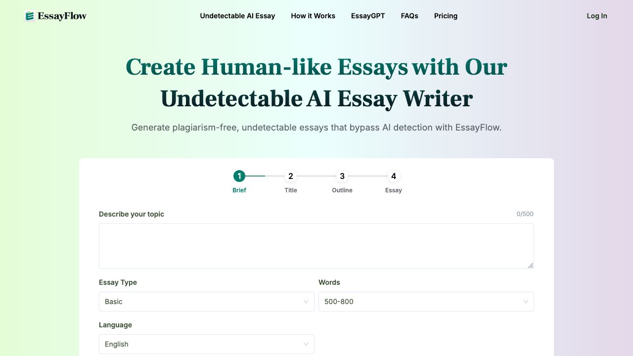 EssayWriter io 网站截图