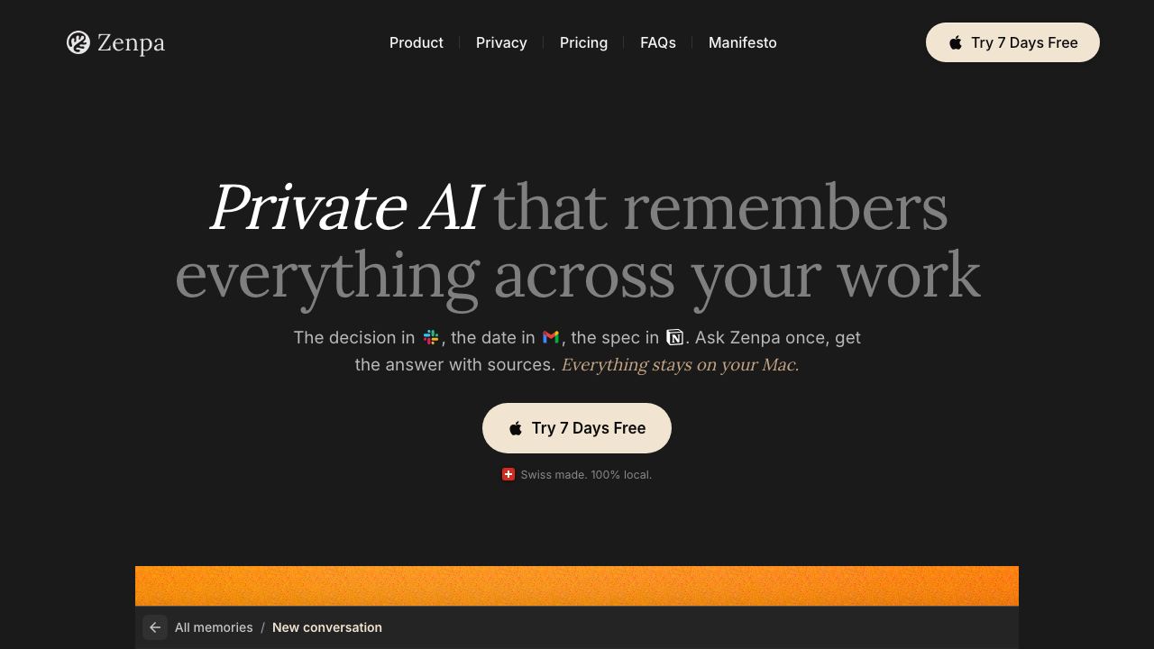 Zenpa AI website screenshot