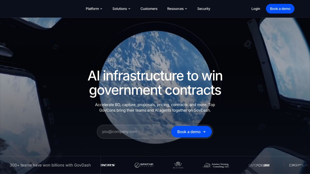 GovDash website screenshot