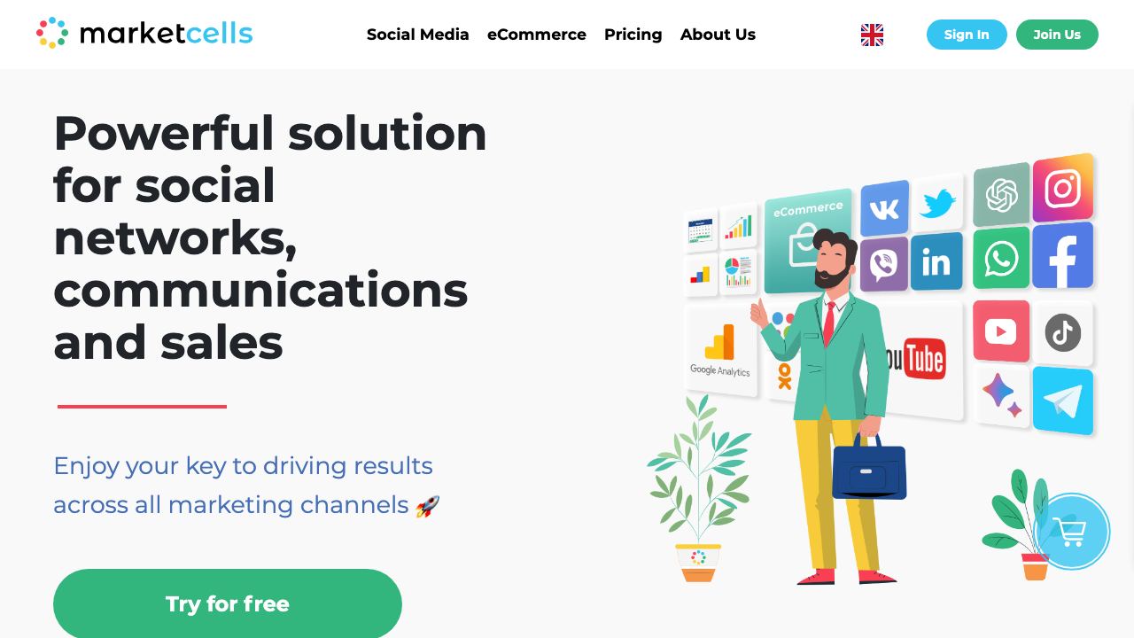 Marketcells website screenshot
