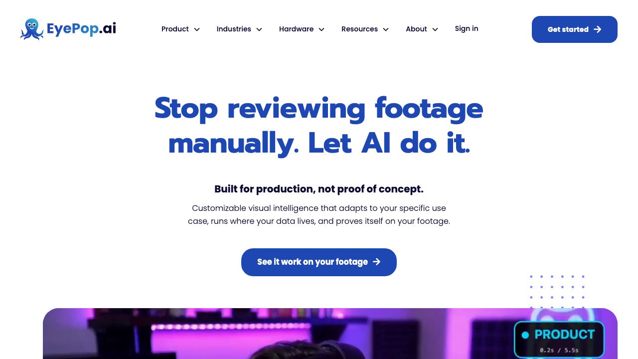 EyePop.ai 网站截图