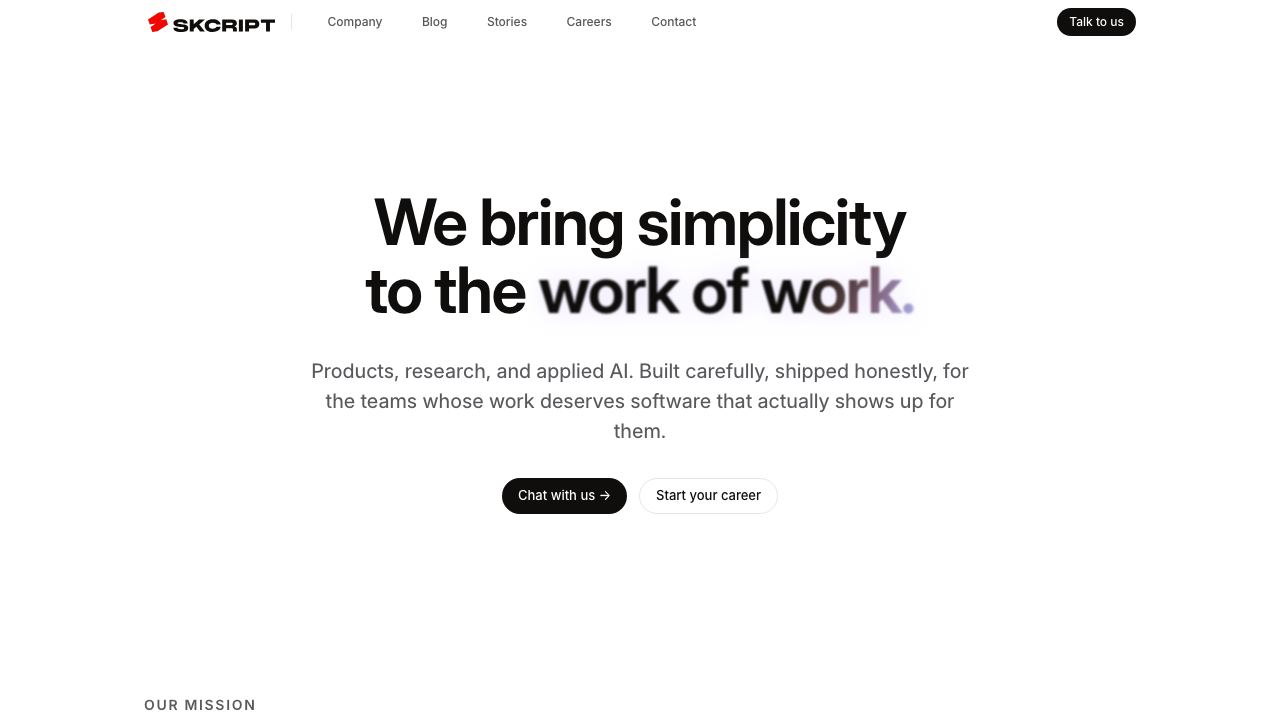 skcript.com website screenshot