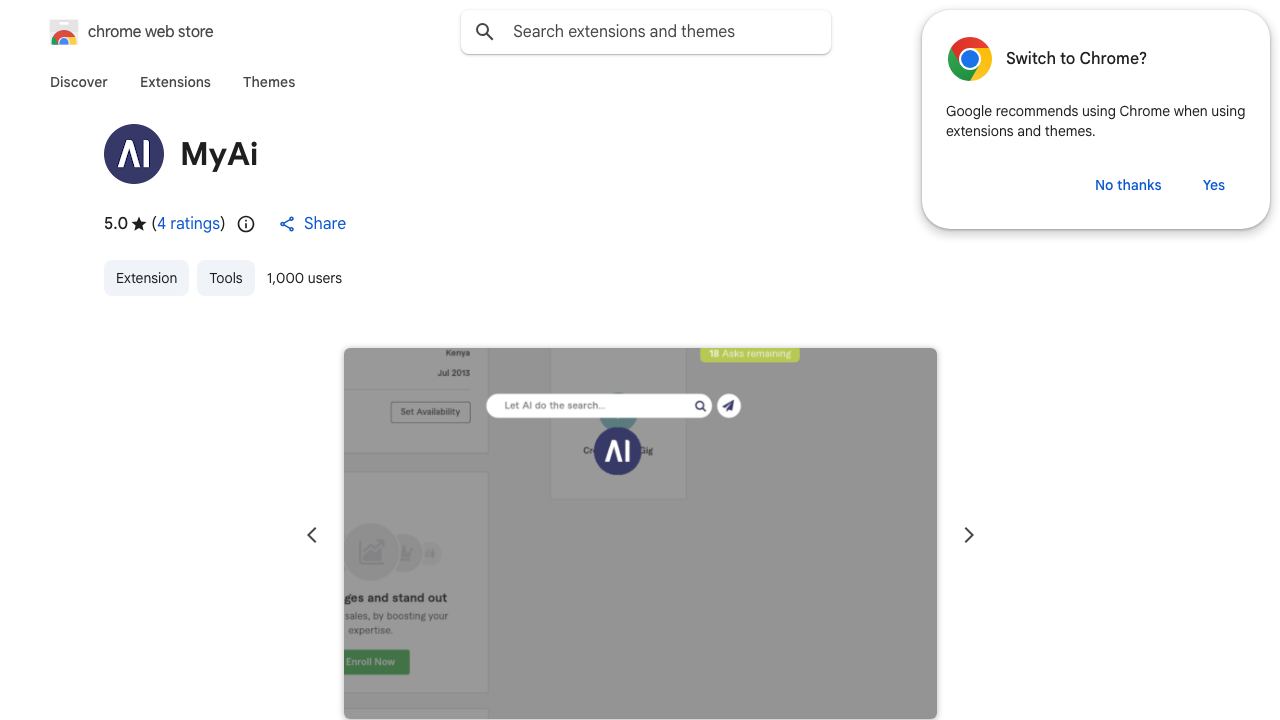 MyAi 网站截图