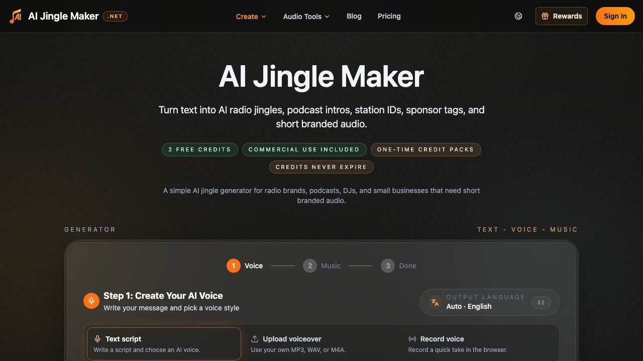 ai jingle maker - 1 网站截图