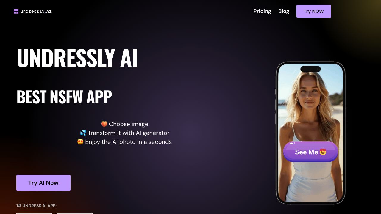 Undressly AI 网站截图