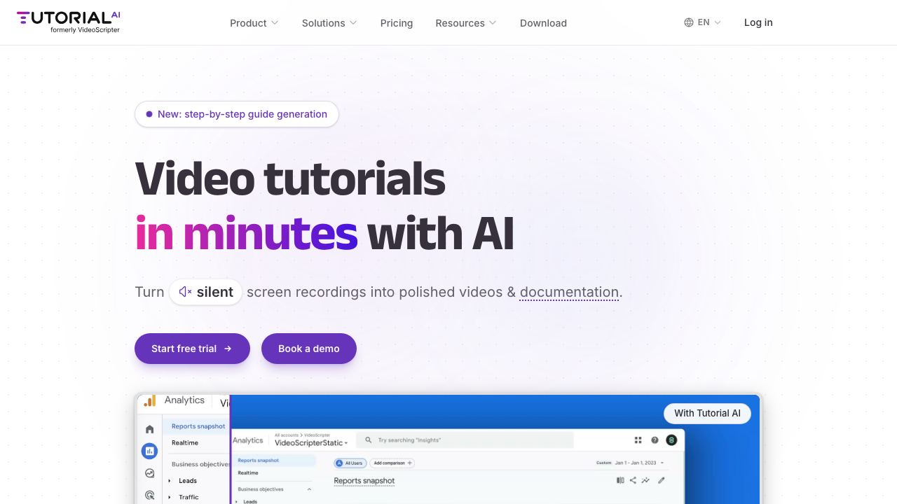 Tutorial AI 网站截图