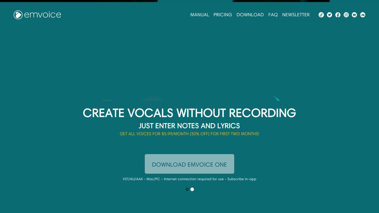 Emvoice 网站截图