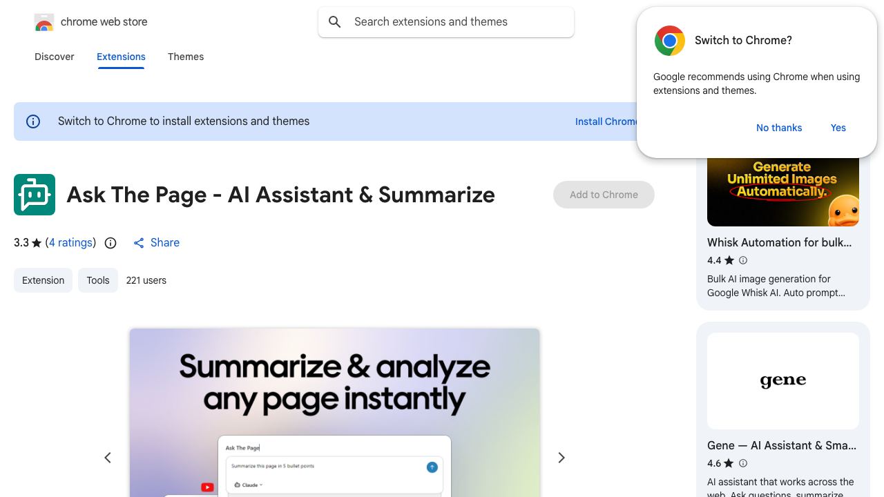 Ask The Page - AI Assistant & Summarize 网站截图