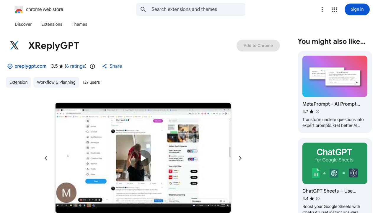 XReplyGPT website screenshot