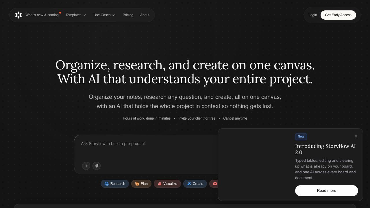 Storyflow AI 网站截图