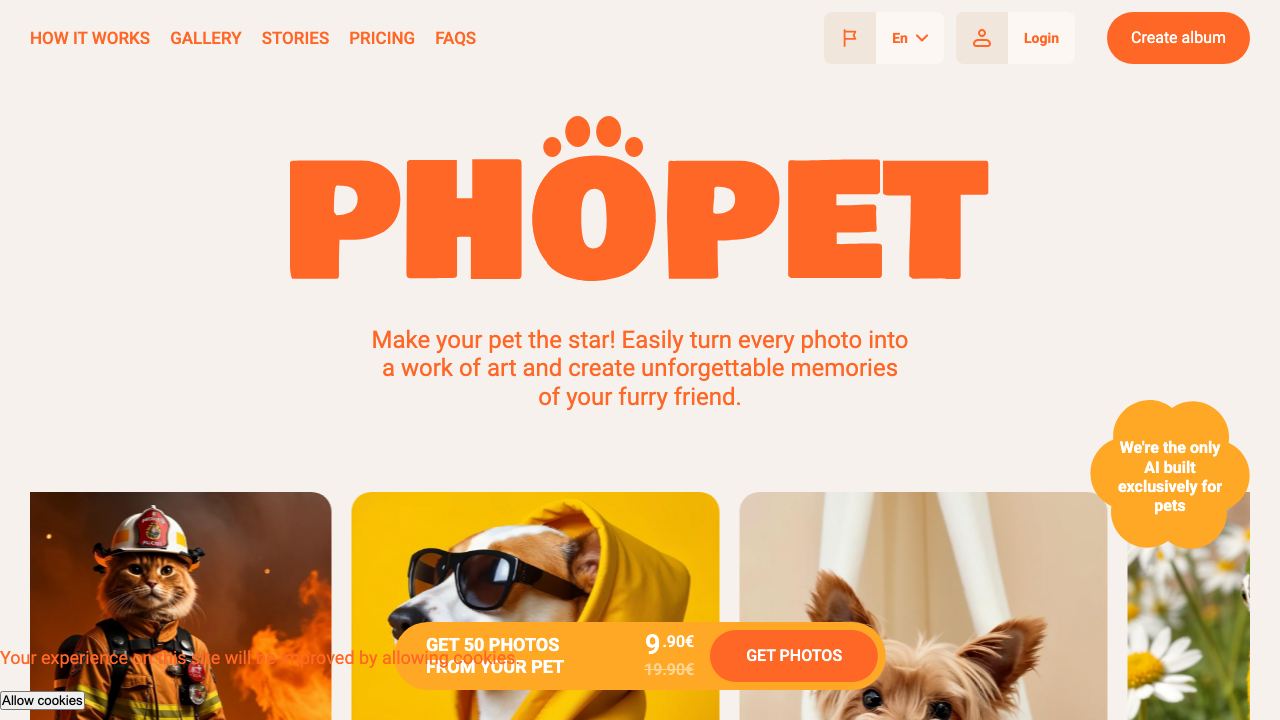 Phopet 网站截图