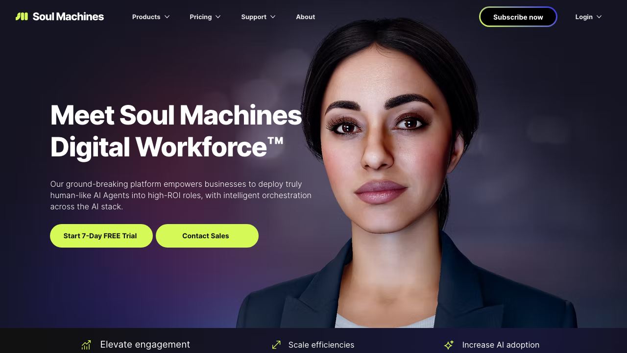 Soul Machines 网站截图