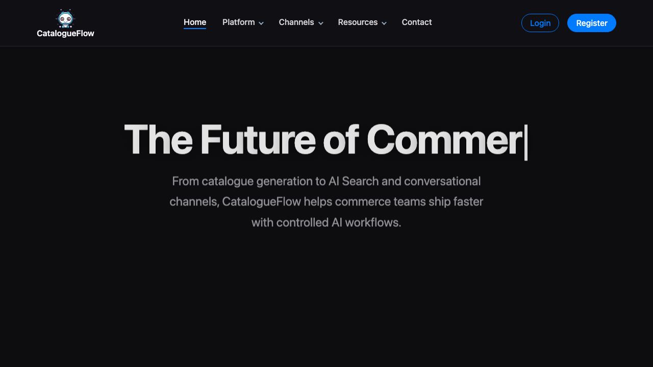 Catalogue Flow Manager 网站截图