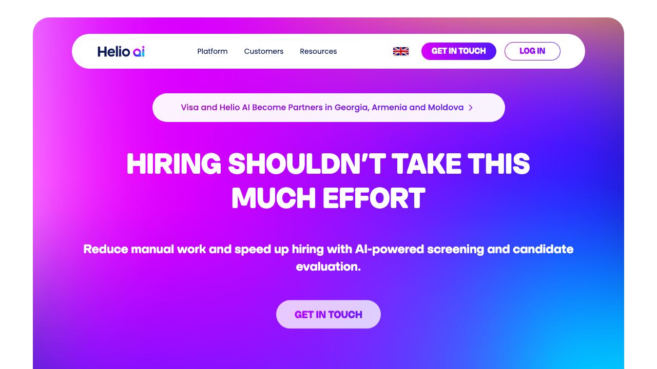Helio.AI 网站截图