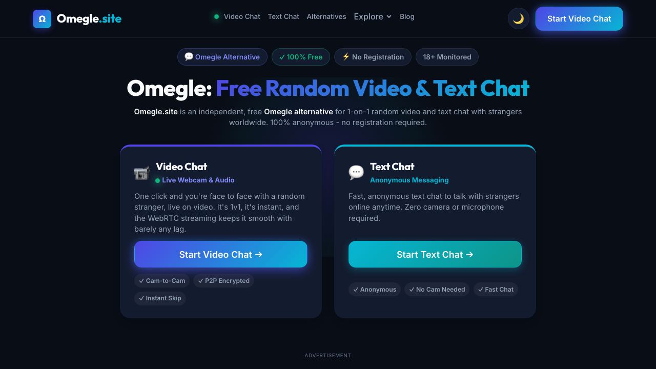 omegle.site website screenshot