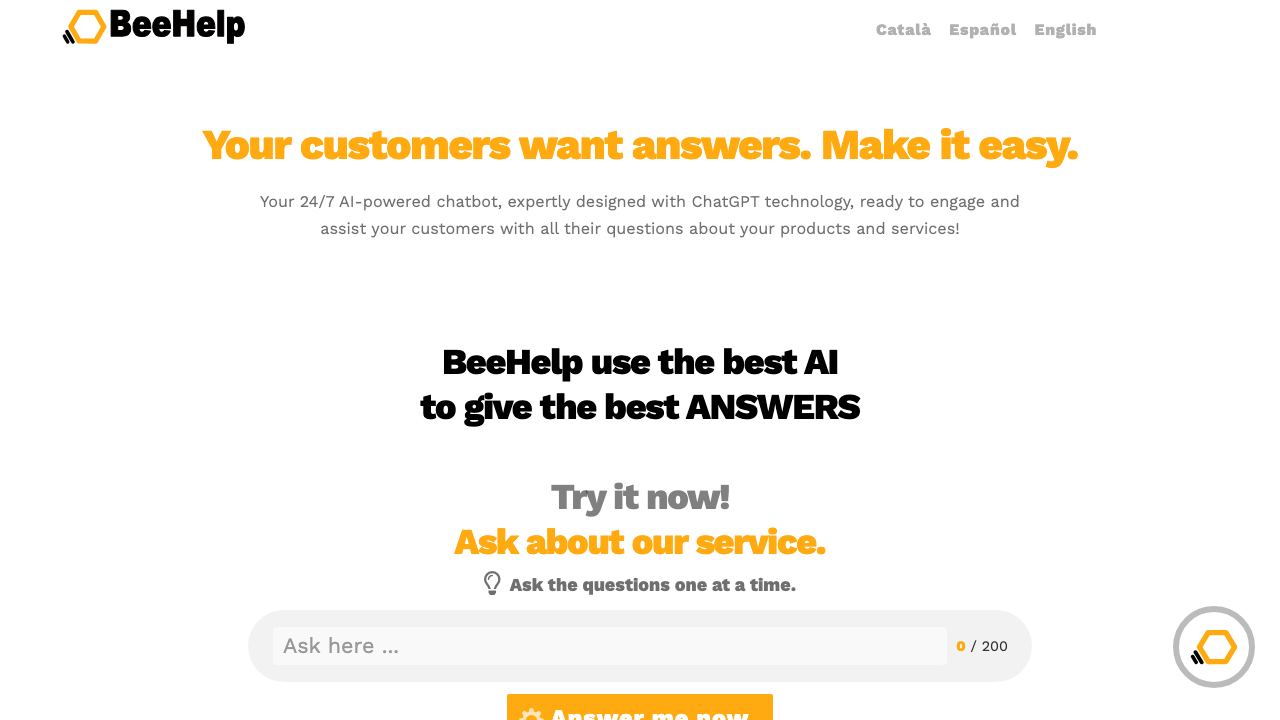 BeeHelp Assistant 网站截图