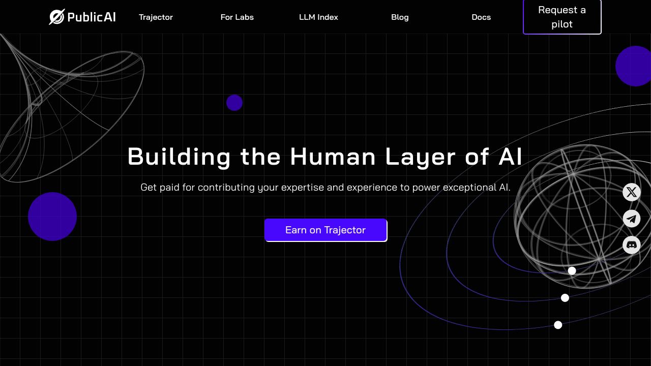 PublicAI website screenshot