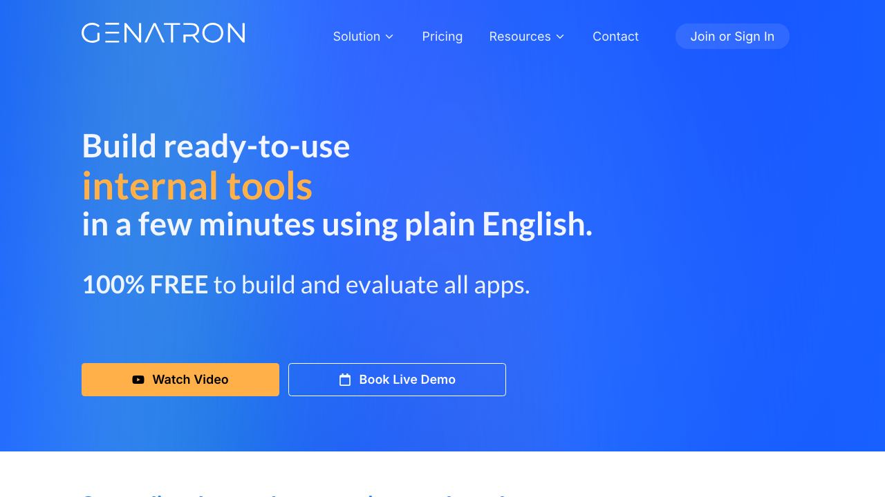 Genatron 网站截图