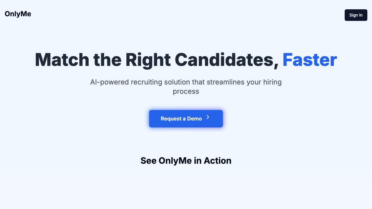 OnlyMe.AI 网站截图